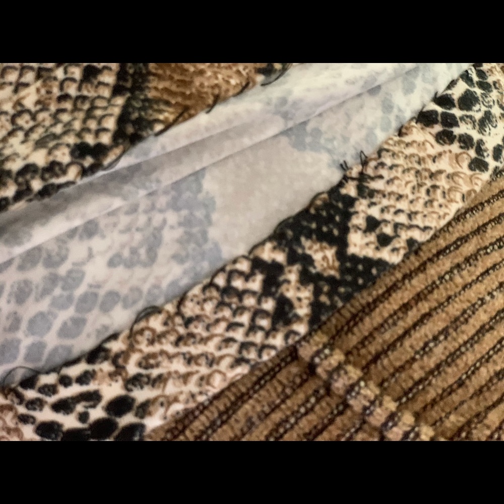 Entro Snakeskin Python Print Flare Bottom Pants - image 3